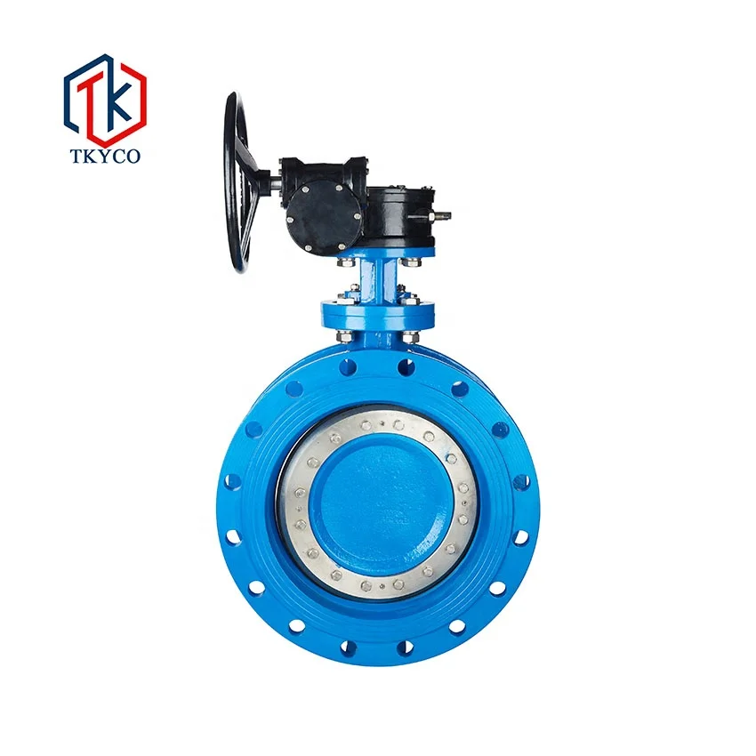 Taike China factory manufactures cheap GB stainless steel flanged triple eccentric butterfly valves