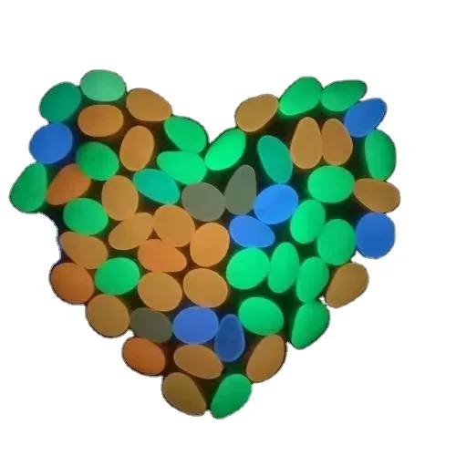 Fish tank Landscape Luminous Stone Aquarium Resin ultra Bright Artificial Pebbles Wholesale Fluorescent