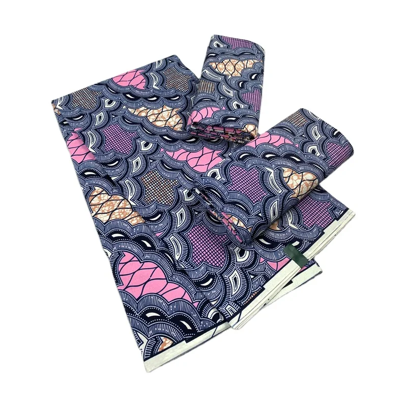 Super Cotton African Wax Fabric High Quality Wax Print Ankara Fabric For Sewing 6yards