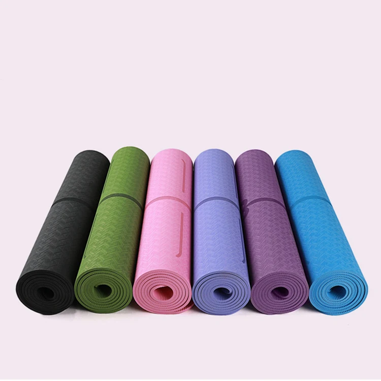 Pilates workout non slip stackable yoga mat black yoga mat custom logo private label fitness exercise mat for yoga