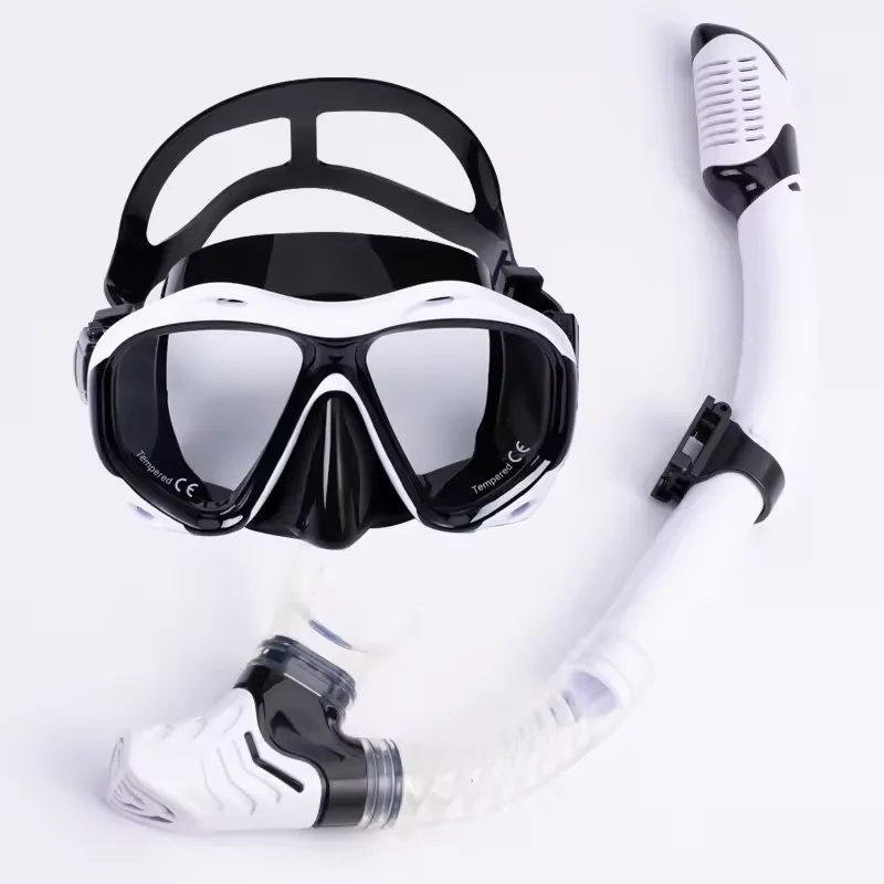 Unisex professional diving mask and snorkel full face mask diving snorkel mask set