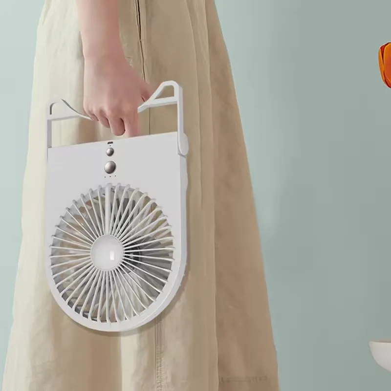 Custom Desk lamp fan, home desktop USB charging fan gift multifunctional Home creative mute student mini air cooled fan