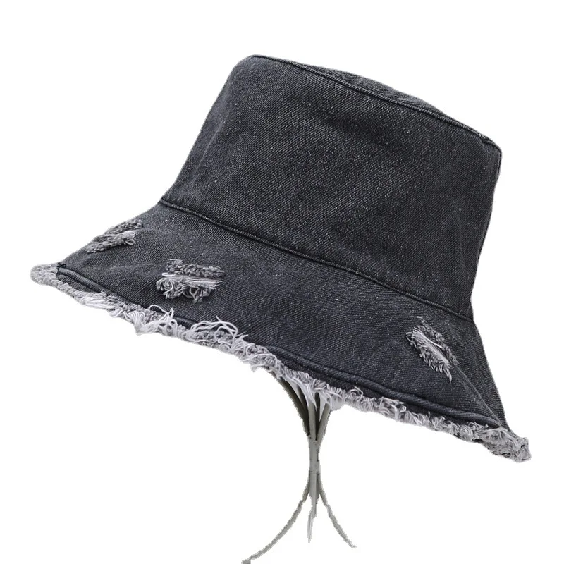 Denim Bucket Hats for Women Men Casual Jean Fisherman Cap Packable Outdoor Sun Hats