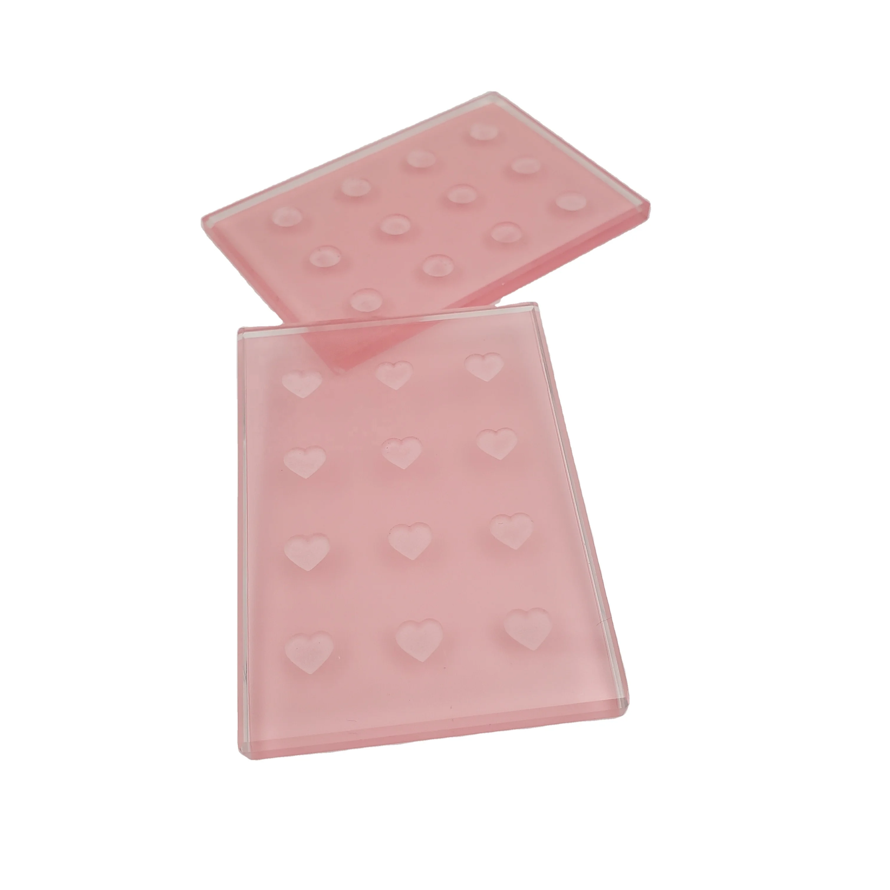 pink ash extension glue tile/lash glue tray with logo/glue tile pink