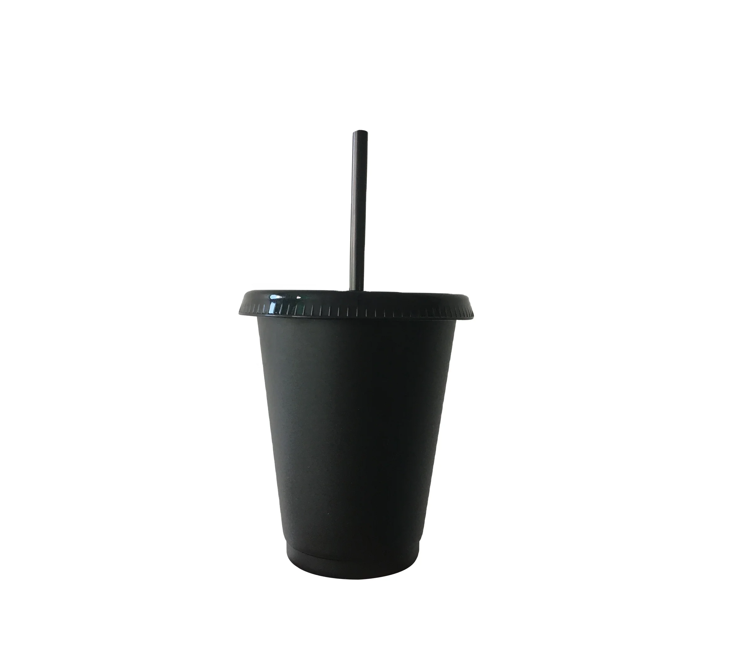  Amason горячая распродажа 24OZ/16OZ пластиковая черная кружка с крышкой и