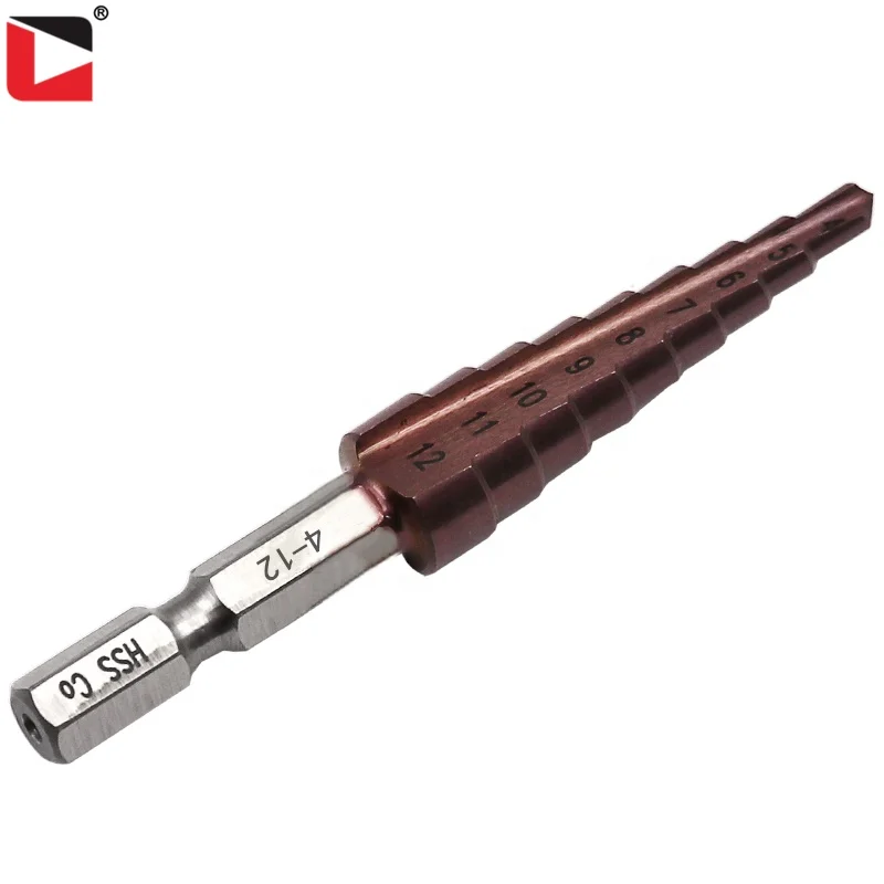 HSS M35 cobalt coated sheet metal step drill bit set