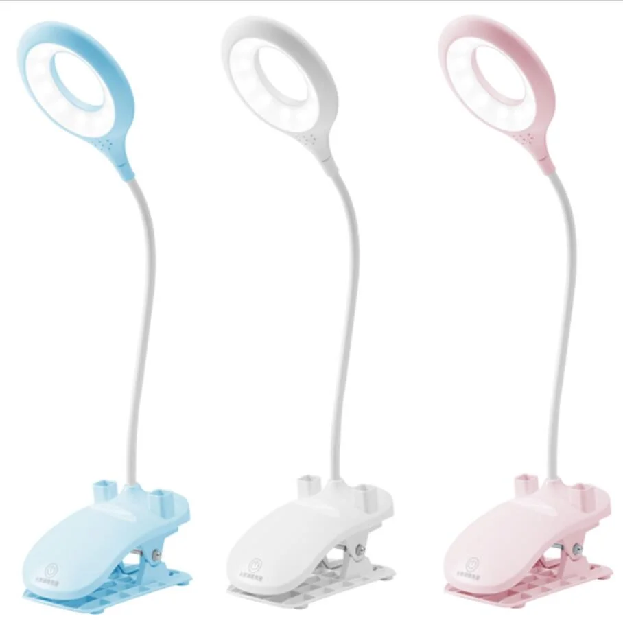 Led Usb Rechargeable Flexible Pink White Blue Body Bedroom Reading Book Light Night Bright Lamp for Children