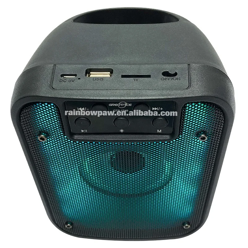 Kts Small Bt Speaker Gts-1749 Newest Product Hot Sale Professional Portable Outdoor Wireless 3 Inch Speaker with Rgb Color Light