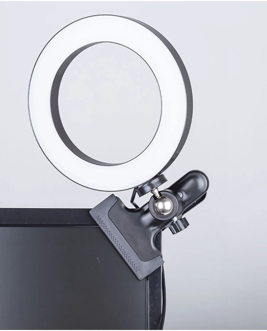 Laptop Computer Selfie Ring Light For Desktop Youtube, Ring Lamp Video Conference Lighting Kit With Tripod Phone Holder Clip On