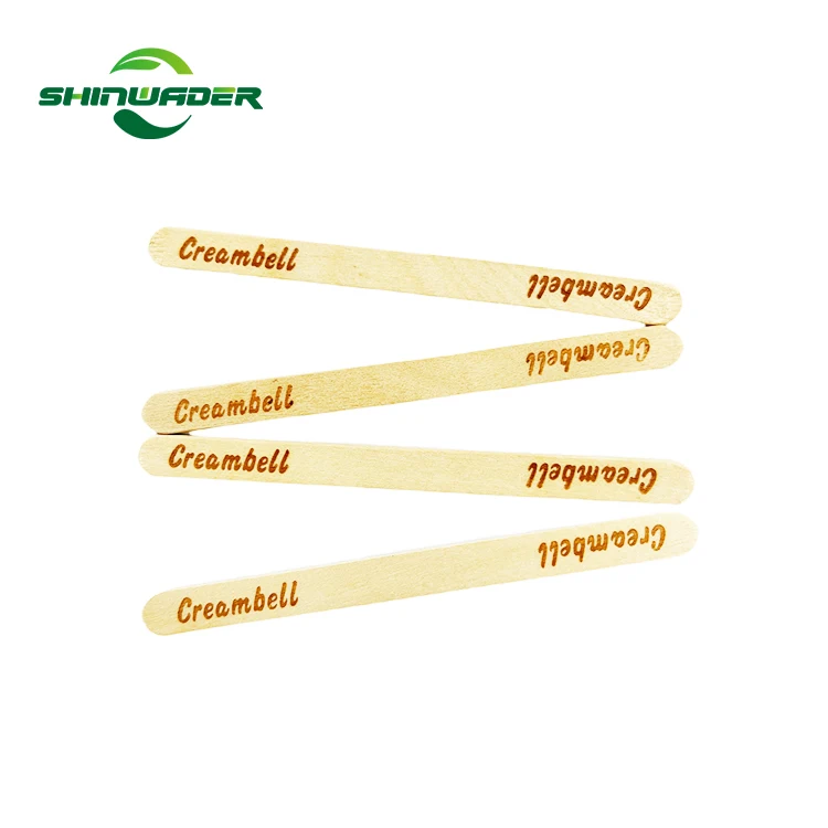 Factory Wholesale Polished Hot Selling Eco Friendly Wooden Ice Cream Sticks Birch Popsicle Stick for Ice Cream