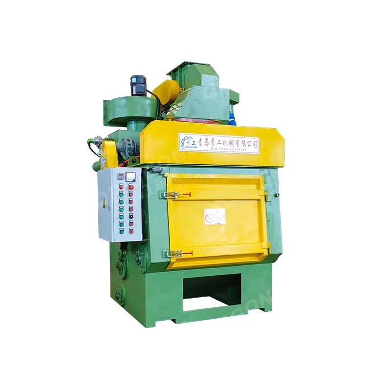 metal steel casting forging parts batch cleaning Crawler Tumble Belt shot blasting machine