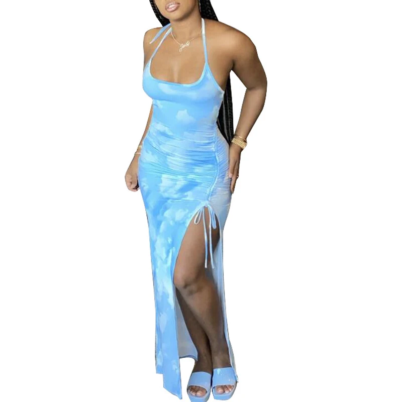 CA1821A wholesale trending summer dresses women dress with slit