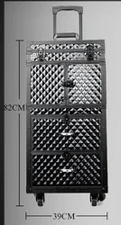 Yaeshii Luggage Wheel Custom Logo Organizer Girls Travel Makeup case Hairdresser Beauty Makeup Large Capacity Trolley Case