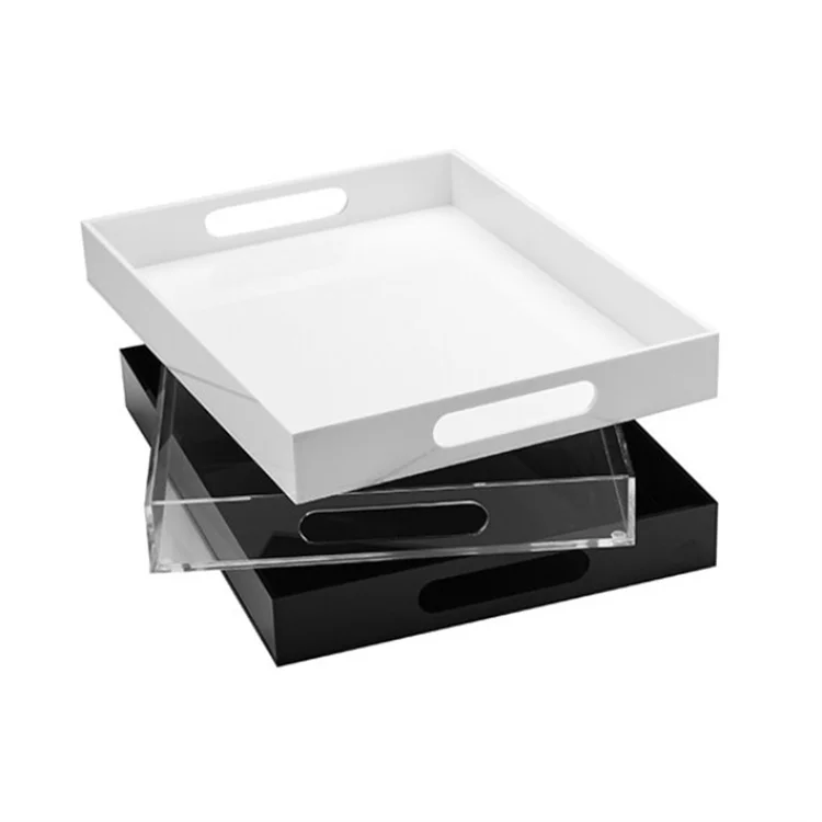 Luxury Custom Acrylic Serving Tray with Handle