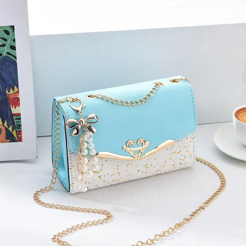 women bag 2024 Wholesale Golden Chain Strap Ladies Designer Bags Messenger Girls Fashion Confetti Purse Handbag women bolsa bag