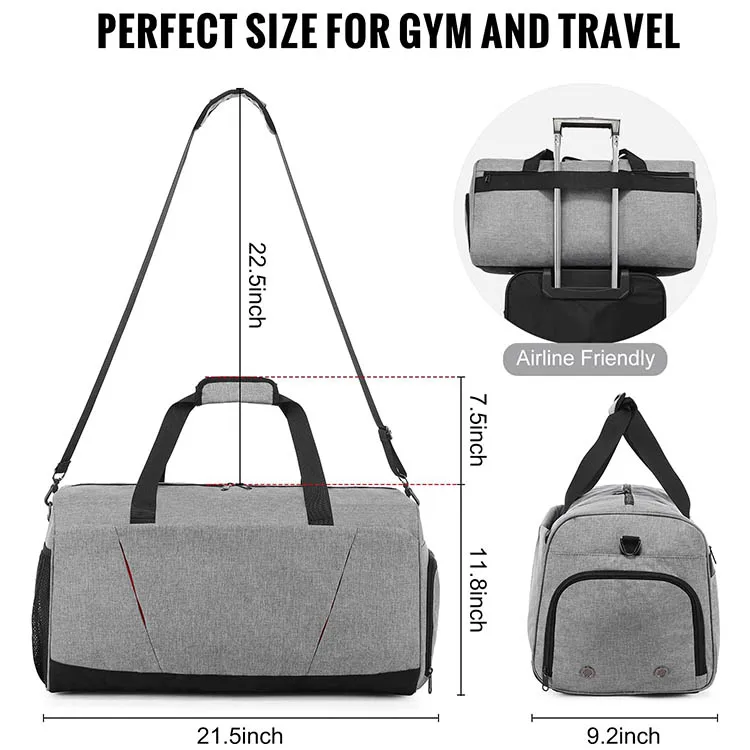 multifunctional sport bag gym equipment onlocation travel package Lightweight Duffle Bags