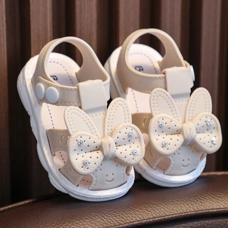 Baby girl toddler shoes vintage kids outdoor sandals soft soles little girls princess shoes special slide baby walking sandals