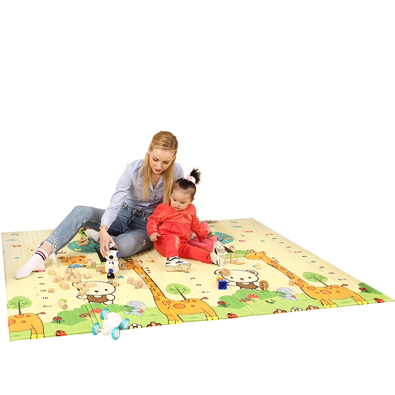 Cartoon folding baby XPE crawling mat outdoor baby play game mat