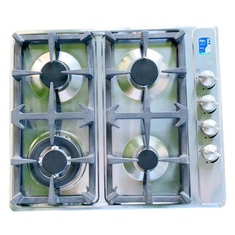 AGA approved 4 burner built in gas and electric hob stainless steel built in gas burner cooker