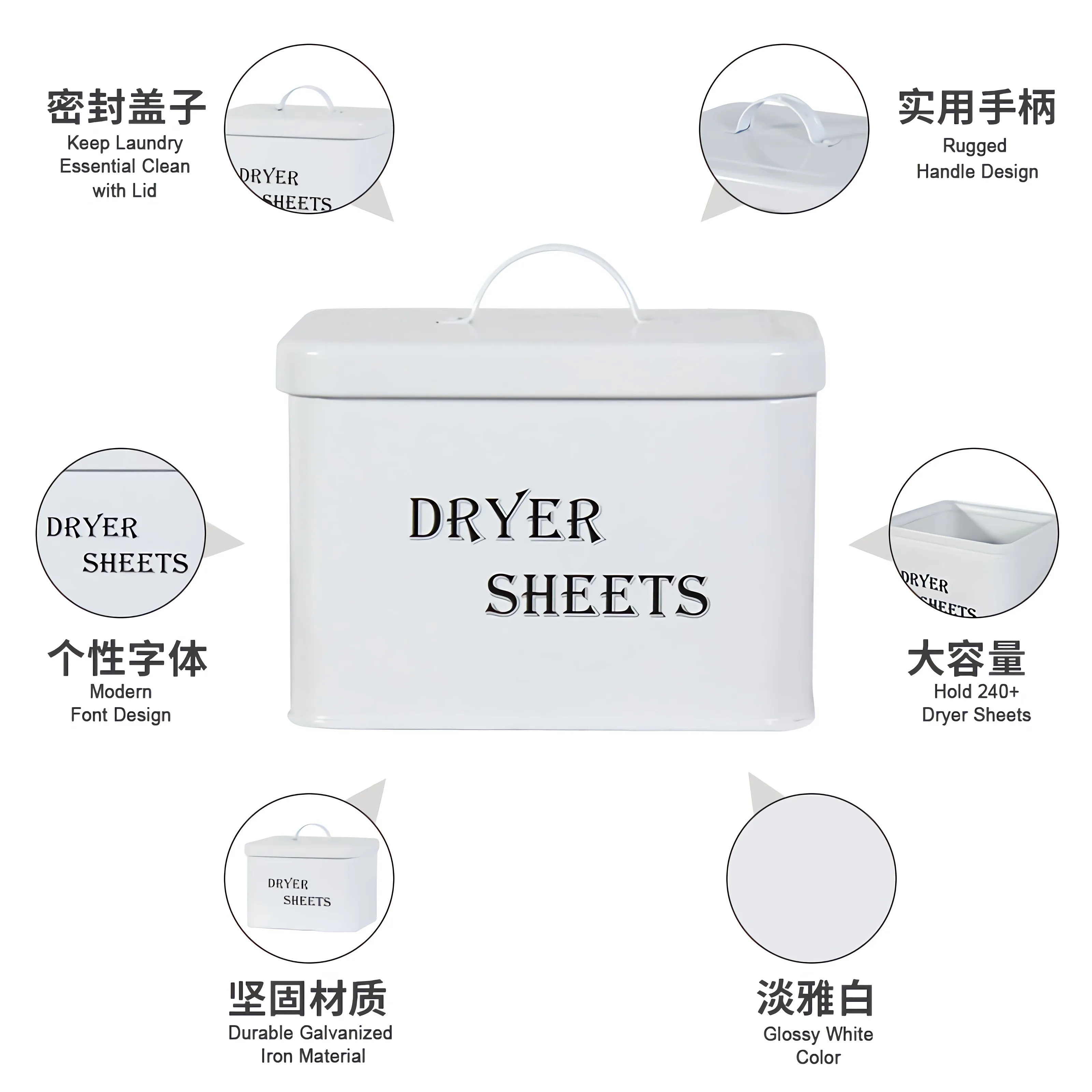 Hot Sale Big Capacity Kitchen Metal Galvanized Steel Food Safe  Tin Box for Bread Box With Logo Metal Bread Storage Containers