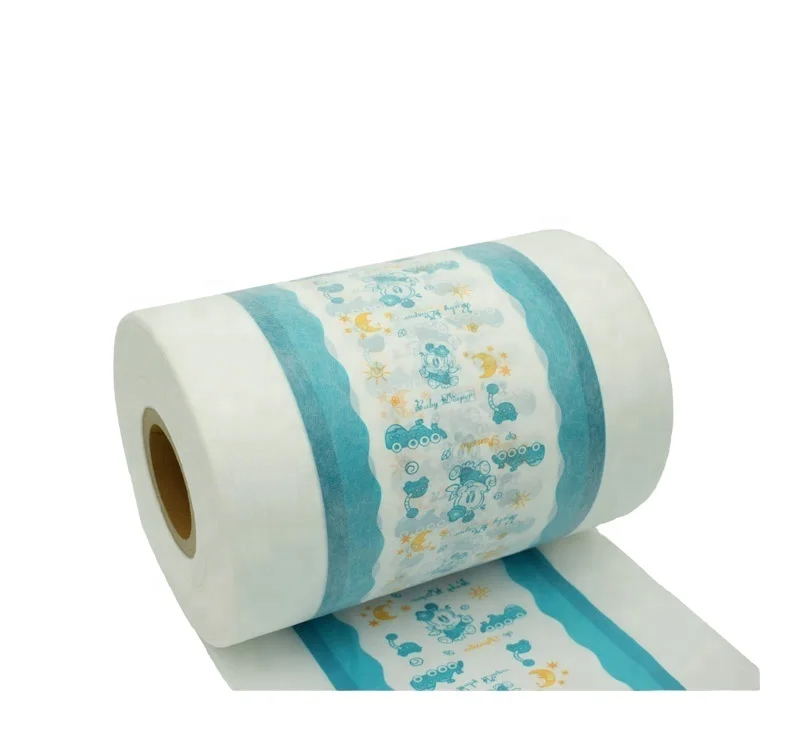 Soft moisture proof PE backsheet film printed lamination film laminated nonwoven film for baby diapers