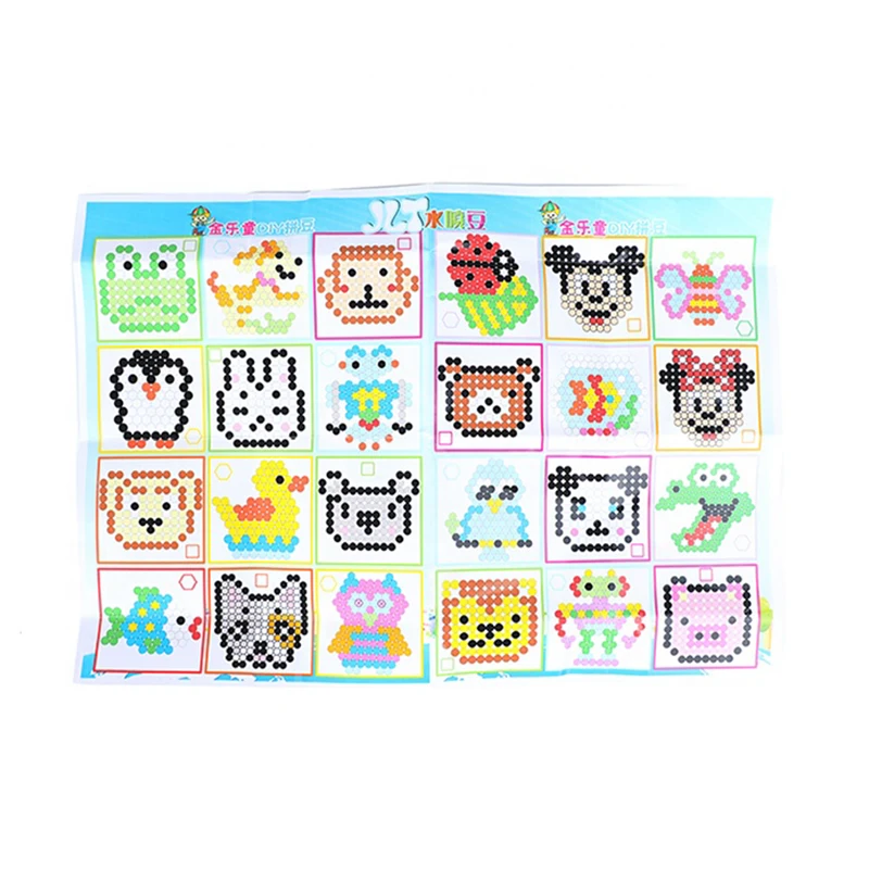 20 Colors Boxed Water Fuse Beads Kit Diy Cartoon Animal Plastic Educational Toys Water Mist Beads Set For Kids
