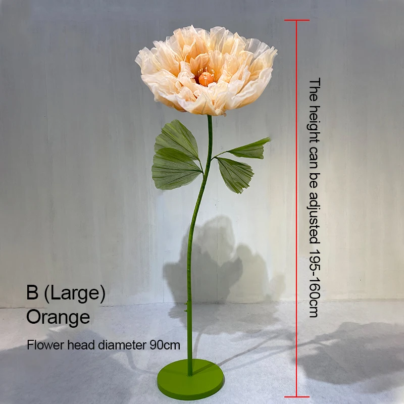 Artificial Standing Giant Flower Silk Peony Big Flower For Wedding Stage Decoration