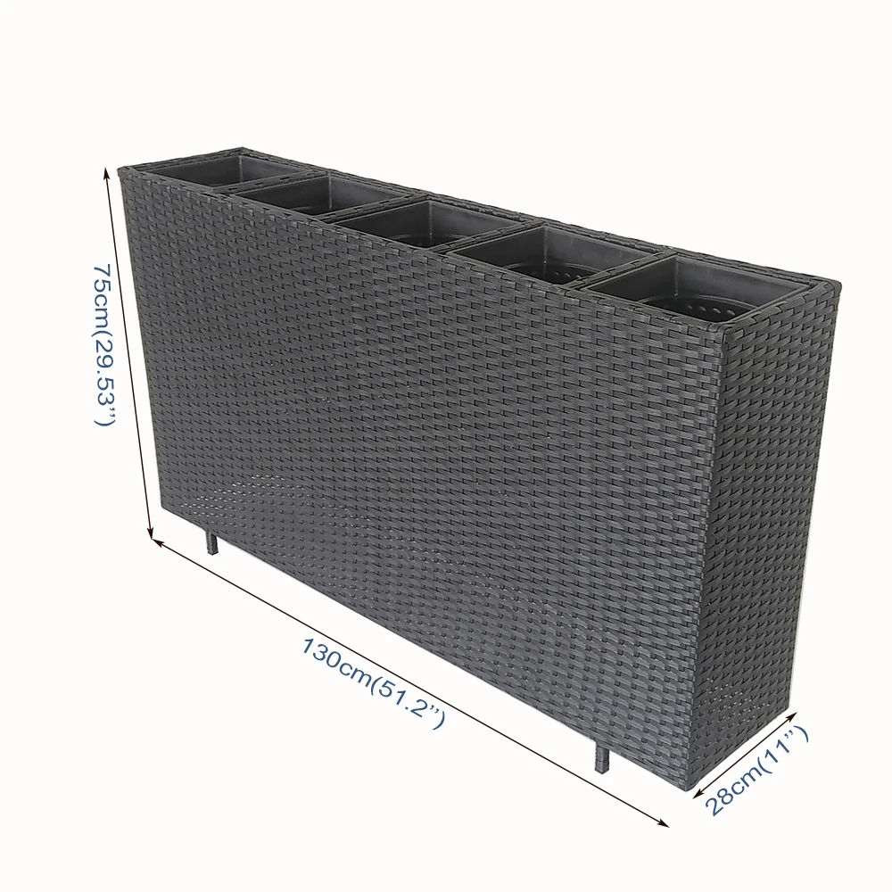 RTX Large Big Size Plant Plastic Flower Pots Planter Pots Wicker Flower Pot Both Indoor and Outdoor Use