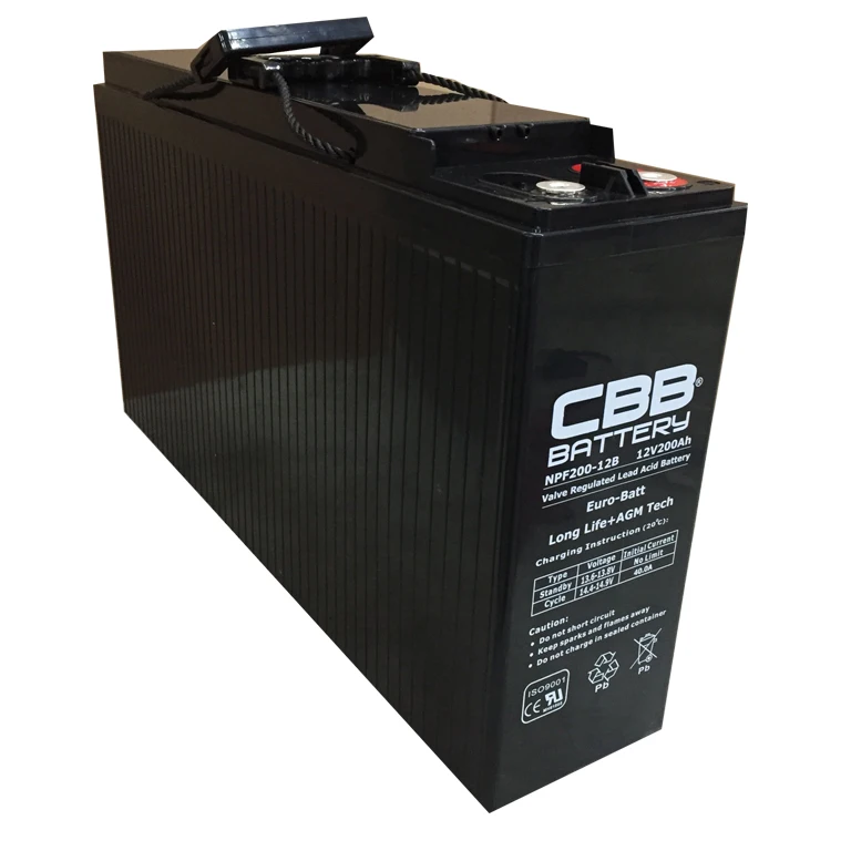 Hot Sale AGM Battery 12V Front Terminal Batteries 200Ah Ups