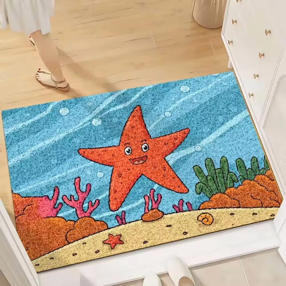 Premium Israel 5D White Polyester Door Mat Quick-Dry Interior Car Entrance Carpet Tiles New Design PVC Coil Door Mat Bath Mats
