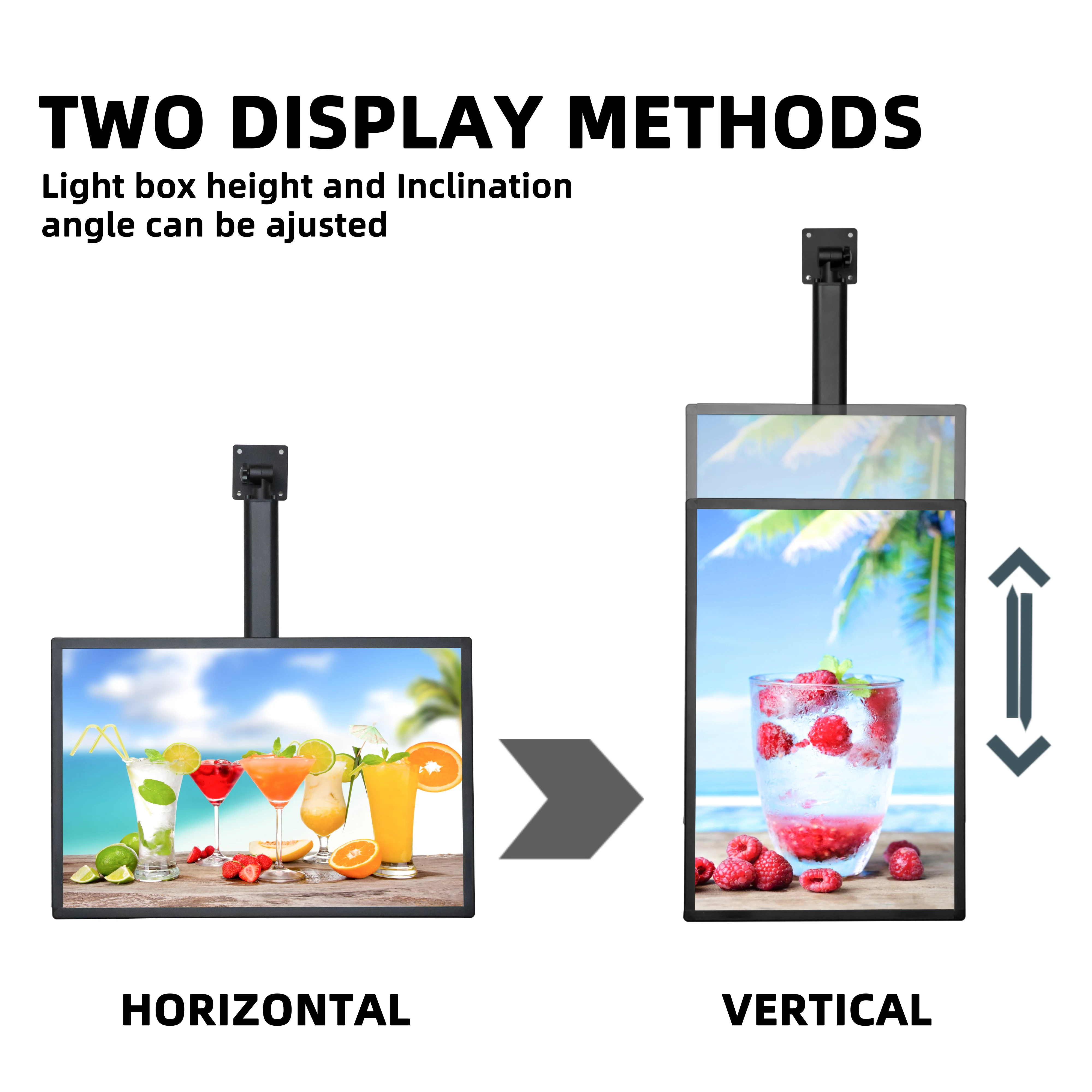 Custom Milk Tea Aluminum Frame Wall Magnetic LED Menu mounted shop name board animated light box