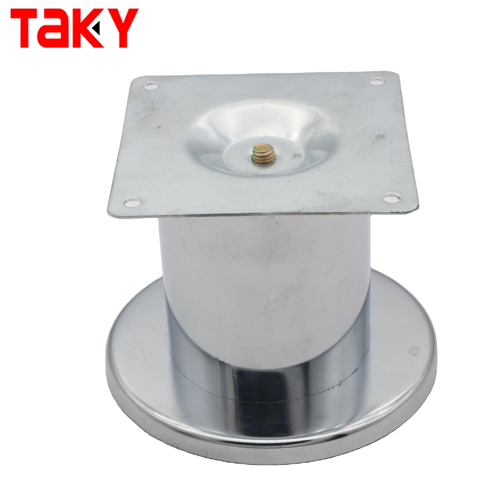 TK-021A Modern Type 75mm Straight Tube Furniture Hardware Metal Bed Legs Cabinet Feet Sofa Leg