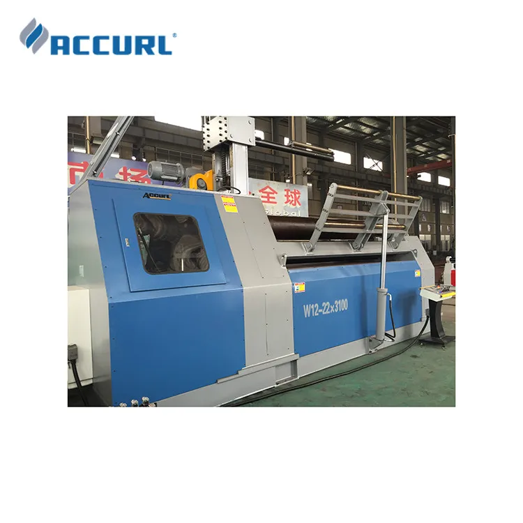 W12-22*3100 Hydraulic sheet metal Plate 4 Roller rolling machine with