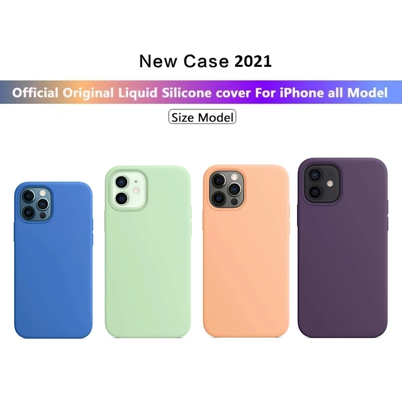 Luxury Liquid Silicone Mobile Phone Bags & Cases For iPhone 6 7 8 Xr 11 12 13 Pro Max Phone Case Customized LOGO Free Sample