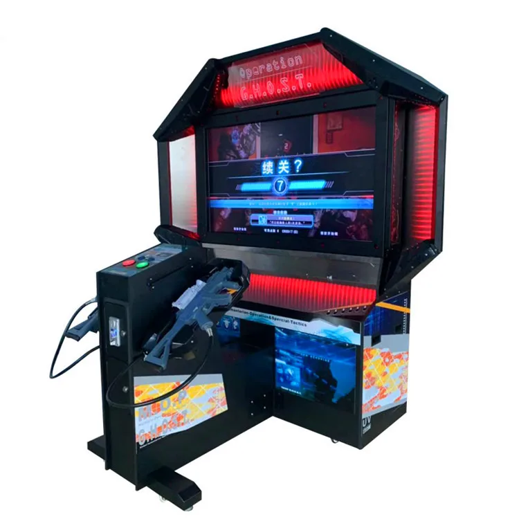 Threeplus coin operated gun shooting simulator arcade light target gun game machine