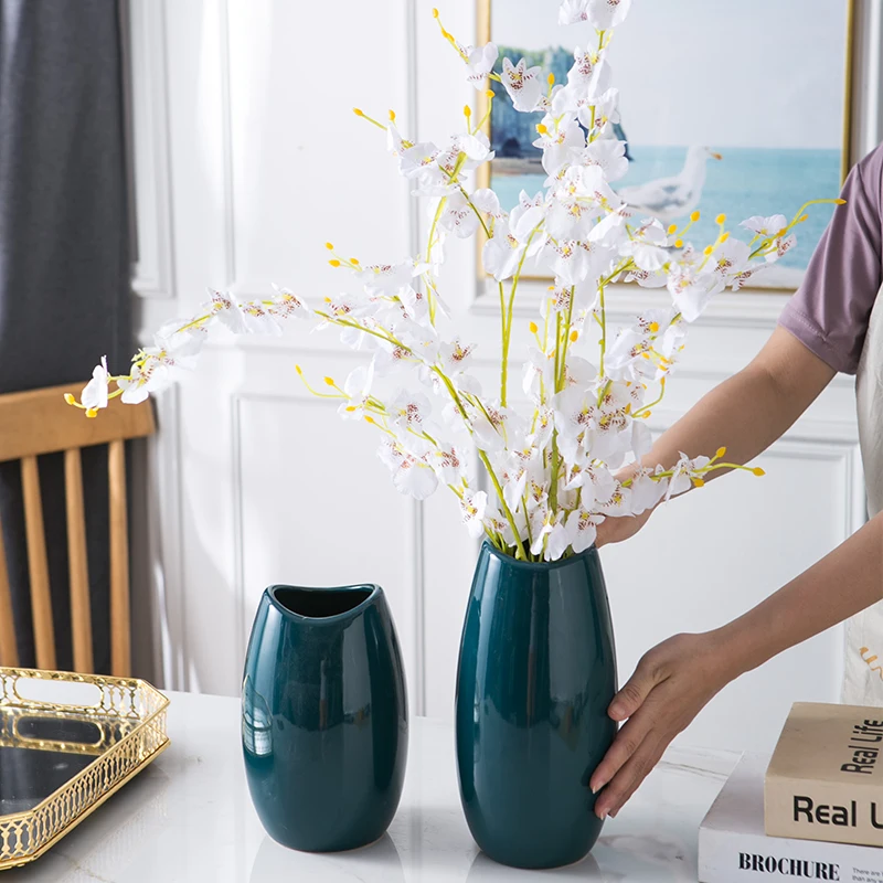 Большая креативная настольная декоративная искусственная Цветочная ваза керамическая гортензия букет цветов