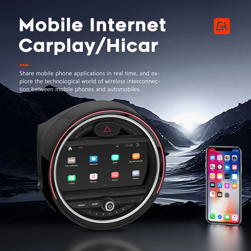 For BMW Mini F55 F56 NBT 9 Inch 2015-2018year Built-in CarPlay Screen multimedia system android13 still cool car dvd player