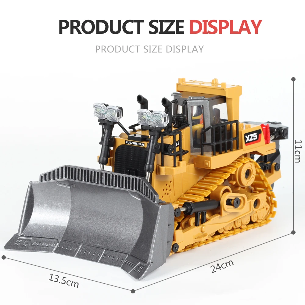 9CH 2.4Ghz RC Bulldozer Truck Remote Control Engineering Vehicle