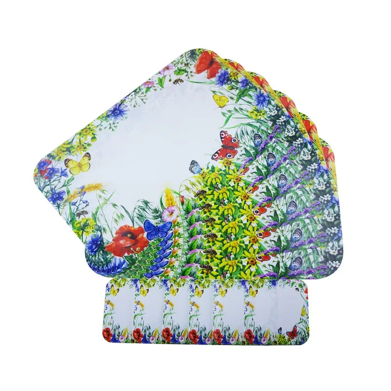 Cheaper price recyclable plastic pp placemat & coaster tablemat set