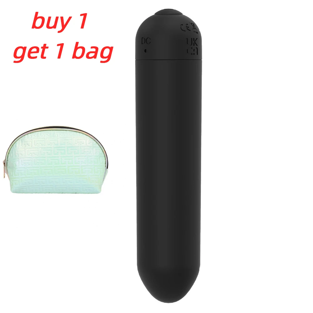 BUY1 GET A BAG! APP Operated USB Black Rechargeable 10 Speed Power Mini Vibrating Bullet Battery Small Vibrator For Women