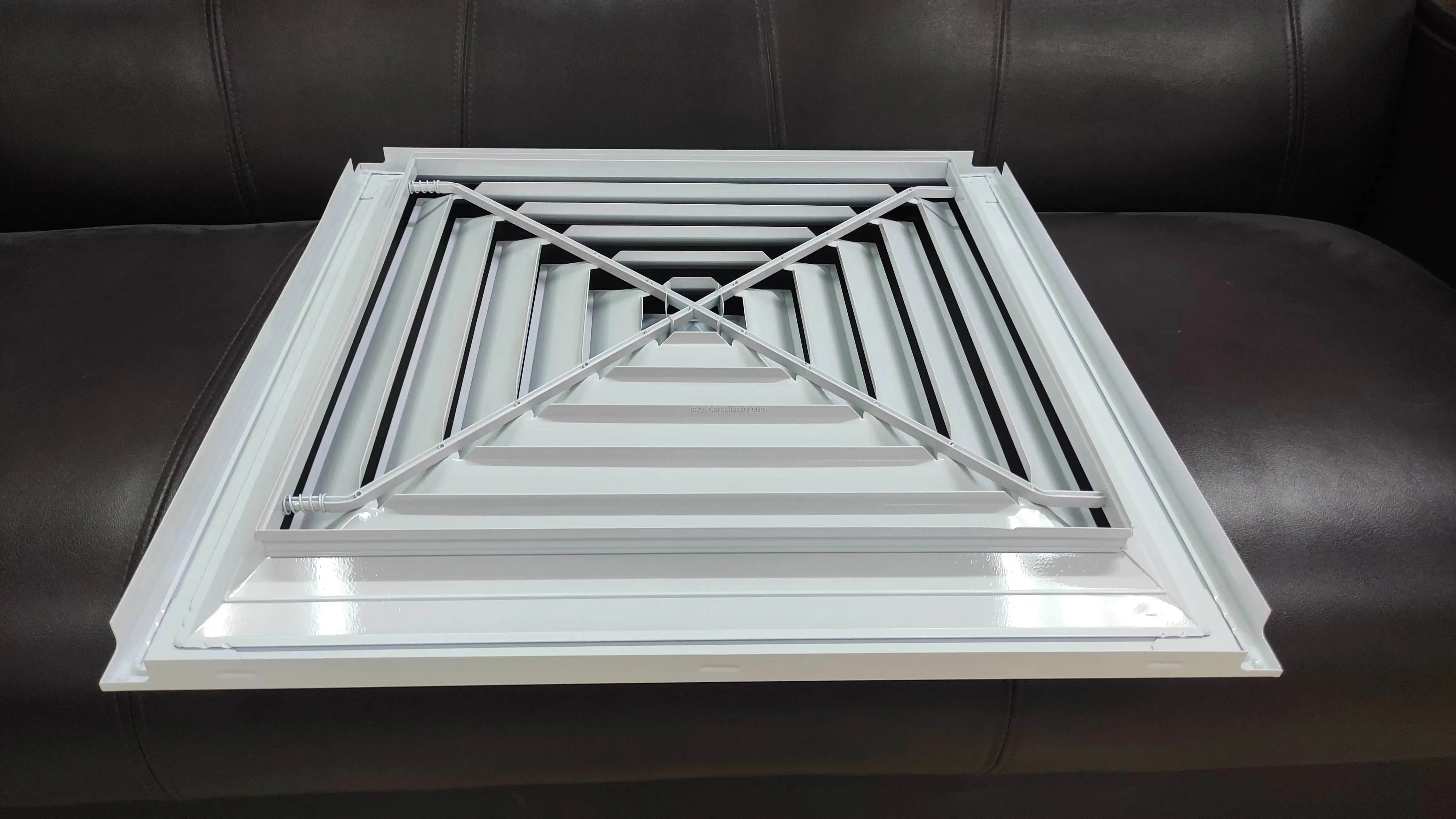 Aluminium Alloy Material Building Aluminum Louvers Grille HVAC 4-ways Square Diffuser