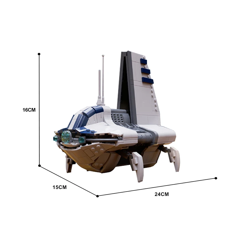 Goldmoc Star Plan Spaceship Building Blocks Wars MOC-133208 CIS Sheathipede Shuttle Model Puzzle Bricks Toy