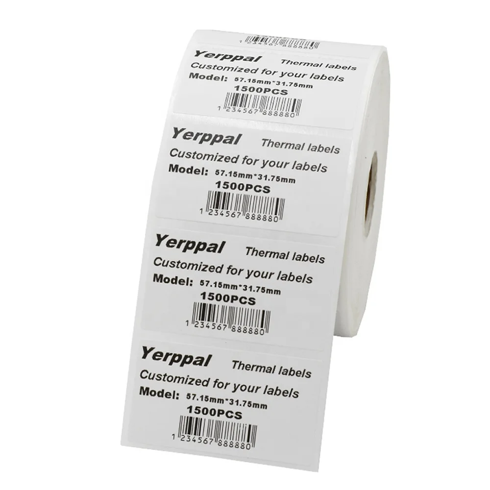 Barcode Shipping Label Direct Thermal Blank Logistic Label Sticker 2.25x1.25 Inch 1500P for UPS USPS DHL Amazon