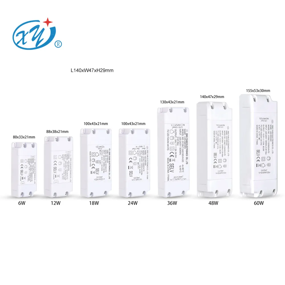 OEM Flicker Free Led Driver 9V 12V 15V 24V 350Ma 500Ma 1000Ma 1500Ma 10W 10Watt 12W 24W 36W 45W 50W 60W Isolated Built-In Driver