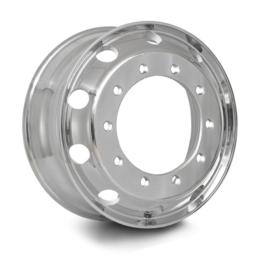 PDW Truck Wheel Ten Bolts 22.5x8.25 Aluminum Coach Wheel Rings Superior Handling Alloy Polish Truck Wheel