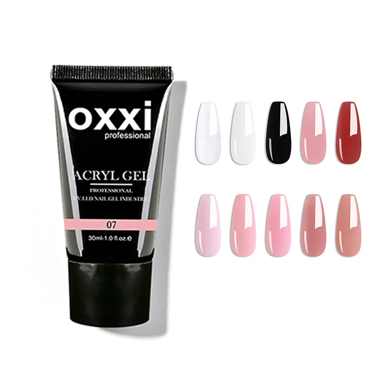 OXXI OEM Professional Poly Gel Easy Apply Private Label Beauty Acrylic Hard Builder Extension UV Nail Gel