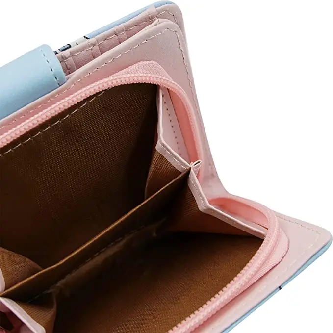 Girls Zipper Wallet Cute Cat Printed Purse Coin Card Holder