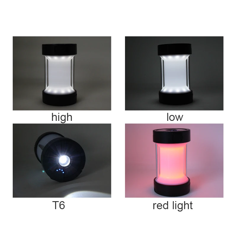 Type-C Rechargeable Water Resistantv Magnetic Bright 1000lm solar Powered LED Camping Lantern with Power Bank