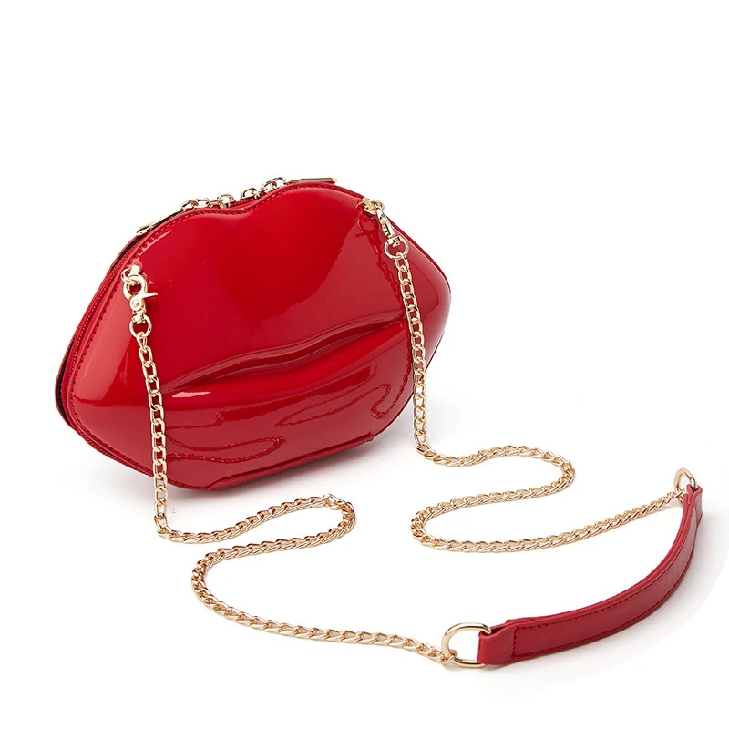 
Wholesale custom Various colors Lip-shaped Trendy korean style ladies evening clutch bag 