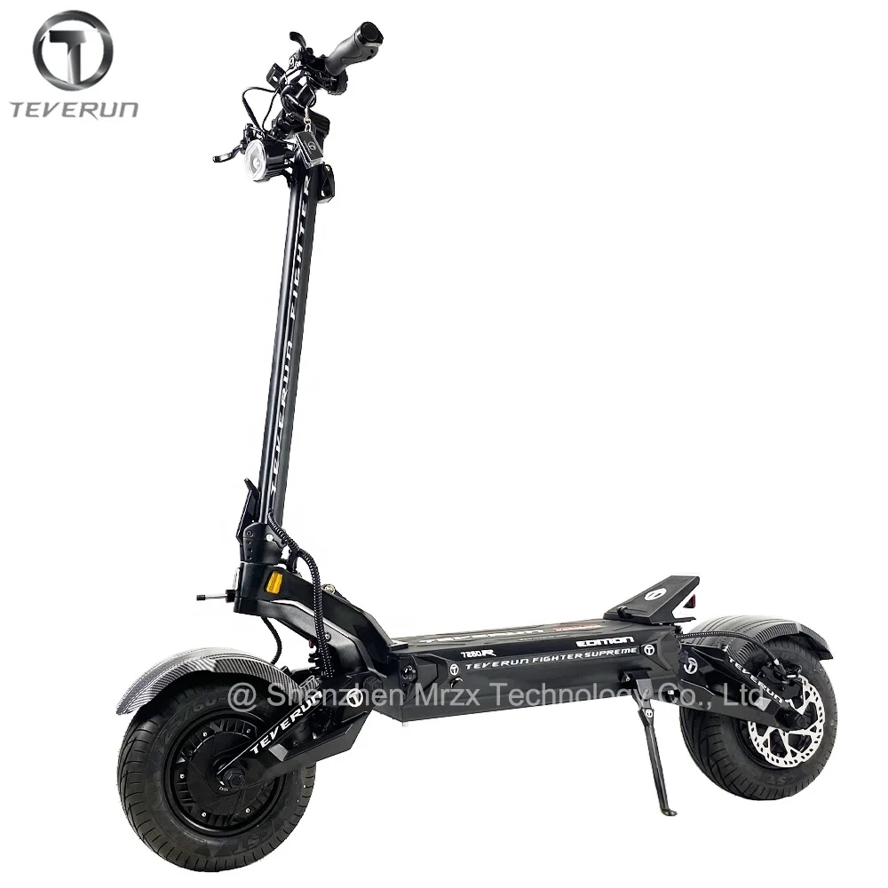 Official Teverun Fighter Supreme 7260R Edition 72V 60Ah Battery Peak Power 10000W 13inch Tire Top Speed 120km/h Max Range 200km
